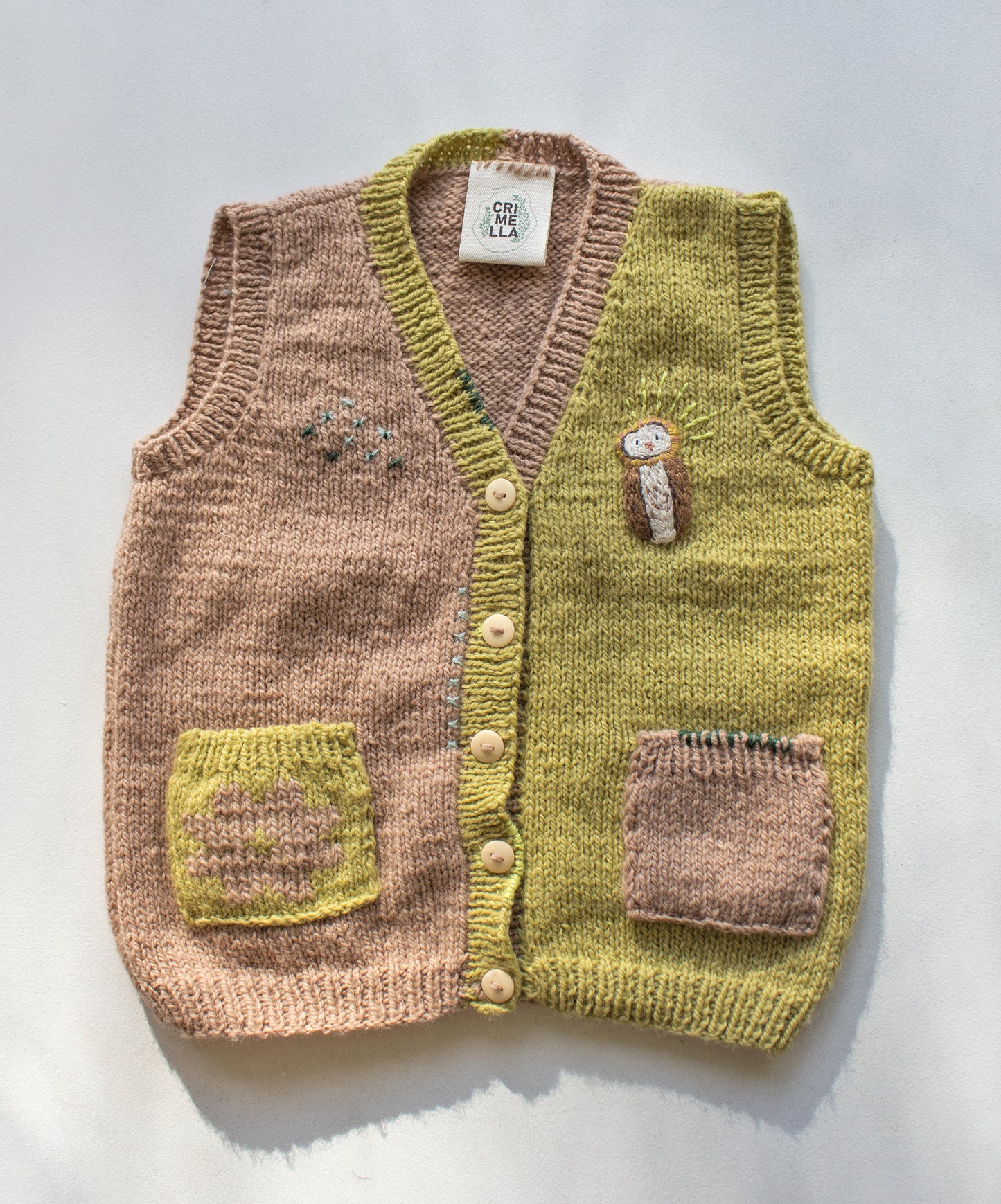 Chaleco Marrón y Verde // Talle 4