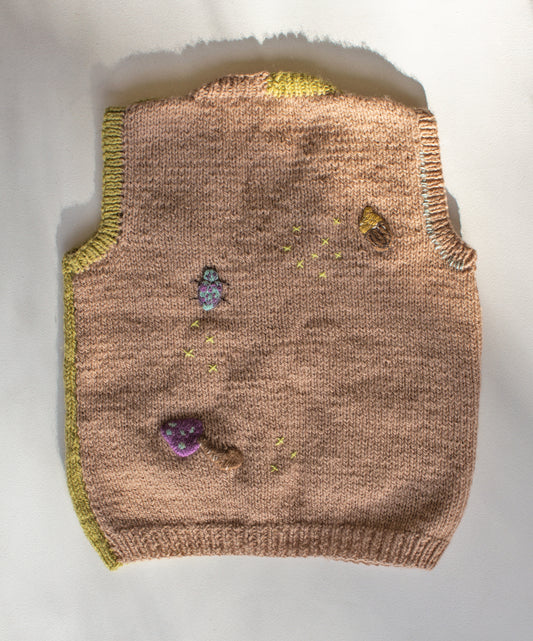 Chaleco Marrón y Verde // Talle 4
