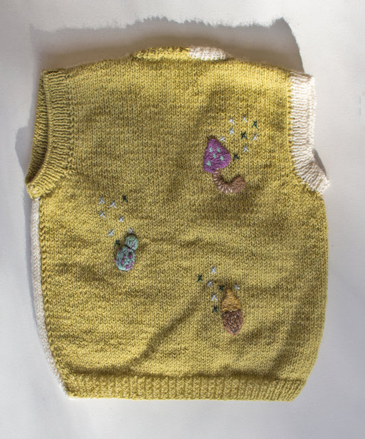 Chaleco Verde y Beige // Talle 4